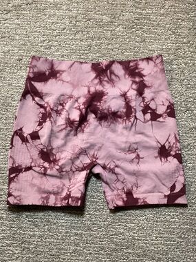 SHEIN Pink and Maroon Tie-Dye Women’s athletic Shorts